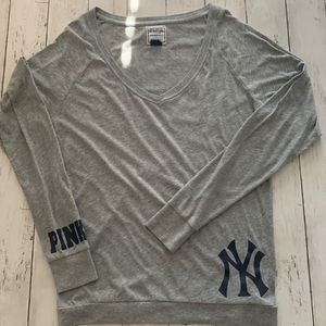 Pink Victoria’s Secret yankee shirt SZ Medium